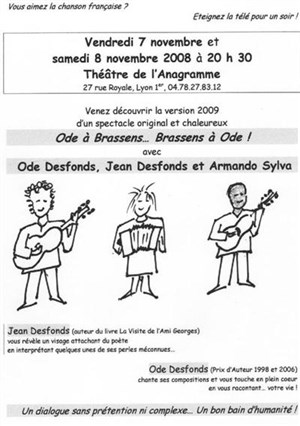 Affiche de Ode à Brassens, Brassens à Ode