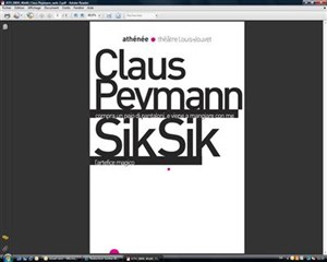 Affiche de Claus Peyman... / Sik Sik