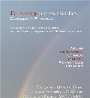 Affiche de Terre rouge pierres blanches / Québec – France