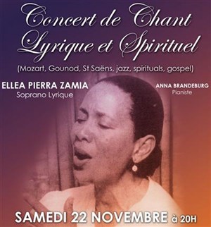 Affiche de Concert de Chant Lyrique et Spirituel à Paris