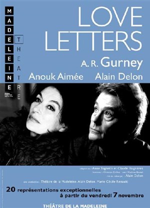 Affiche de Love letters | Théâtre de la Madeleine