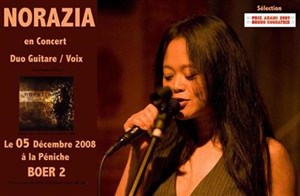 Affiche de Norazia en duo acoustique | Péniche Boer 2