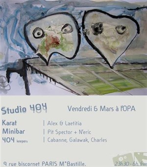 Affiche de Studio 404 Djs !! Cabanne – Galawak – Charles- Alex & Laetitia – Pit spector Spector - N'eric