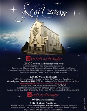 Affiche de Messe de Noël pontificale