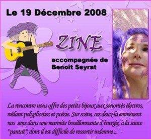 Affiche de Zine accompagnée de Benoît Seyrat