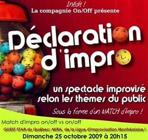 Affiche de Déclaration d'impro | Théâtre Le Mélo D'Amélie