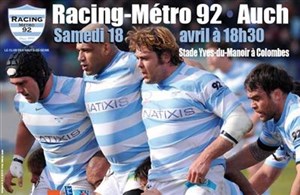Affiche de Rugby Racing-Métro 92 - FC Auch Gers