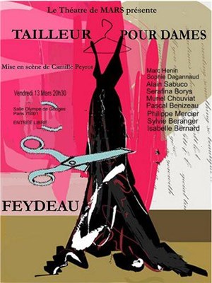 Affiche de Tailleur pour dames de Feydeau | Salle Olympe de Goujes