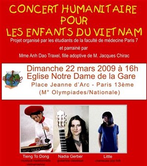 Affiche de Concert humanitaire pour les enfants du Vietnam