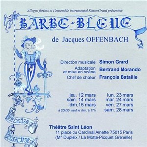 Affiche de Barbe Bleue | Théâtre de Saint-Léon