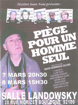 Affiche de Piege pour un homme seul