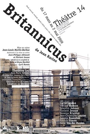 Affiche de britanicus | théâtre 14