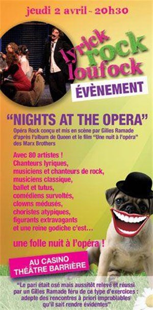Affiche de Nights at The Opéra - Un opéra lyrick, rock et loufock de Gilles Ramade