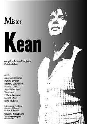 Affiche de Kean de Jean Paul Sartre