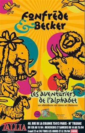 Affiche de les aventuriers de l'alphabet | Théâtre Tallia