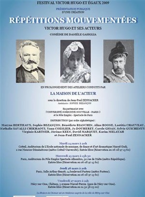 Affiche de Répétitions mouvementées | CRETEIL