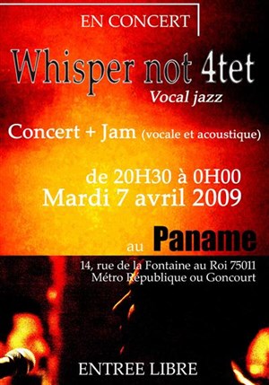 Affiche de whisper not quartet