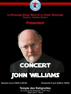 Affiche de concert john williams