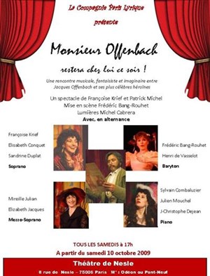 Affiche de Monsieur offenbach restera chez lui ce soir