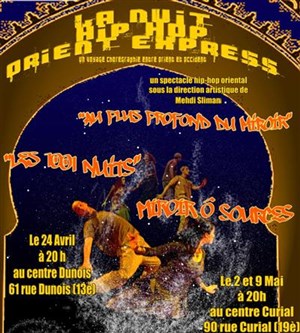 Affiche de les nuits de l'hip hop orient express | Centre Dunois