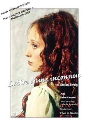 Affiche de lettre d'une inconnue | Théâtre de la violette