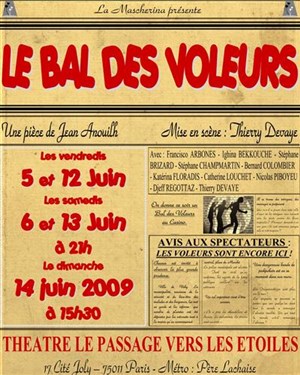Affiche de Le bal des voleurs | Le Passage vers les Etoiles