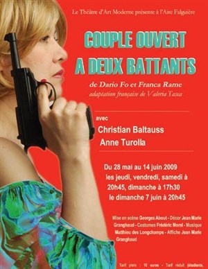 Affiche de Couple ouvert à deux battants | Aire Falguière
