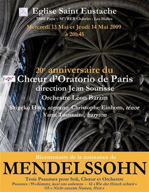 Affiche de Mendelssohn : Psaumes 115, 95,42
