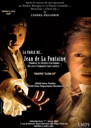 Affiche de Théâtre afterwork : la fable de jean de la fontaine : comment les défauts d'un homme... ont servit l'humanité toute entière...