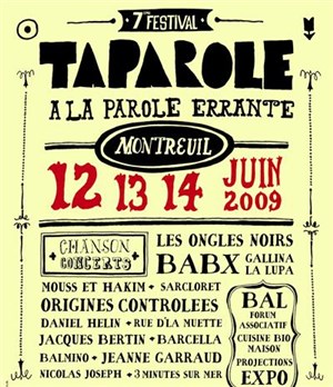 Affiche de Festival Taparole