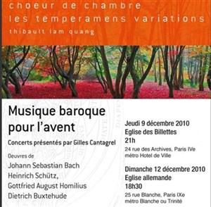 Affiche de Concert Les Temperamens Variations