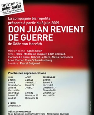 Affiche de Don Juan revient de guerre | Théâtre du Nord Ouest