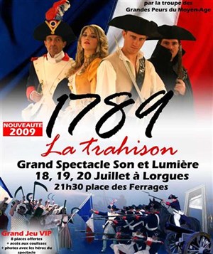 Affiche de Son et lumière ''1789 la Trahison''