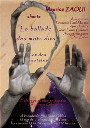 Affiche de Maurice Zaoui chante : La ballade des mots dits et des mots tus