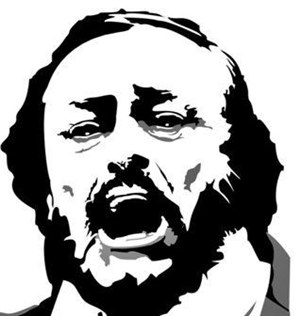Affiche de Concert lyrique Pavarotti