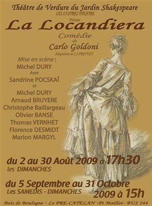 Affiche de La Locandiera | Théâtre de verdure