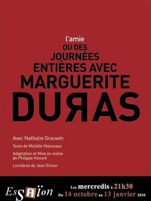 Affiche de L'amie ou des journées entières de Marguerite Duras