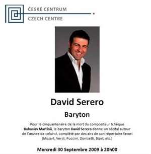 Affiche de David Serero, hommage à Martinu