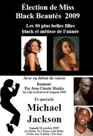Affiche de election miss black beautes 2009