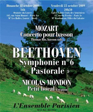 Affiche de La Symphonie Pastorale : Beethoven, Mozart, Mondon | Cathédrale Sainte-Croix des Arméniens