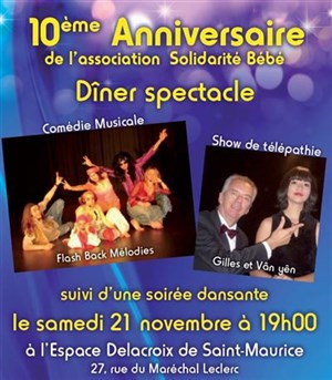 Affiche de Dîner Spectacle : 10 ans de Solidarité Bébé