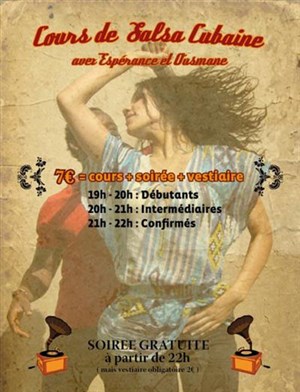 Affiche de Cours de salsa cubaine | Le Quartier Général