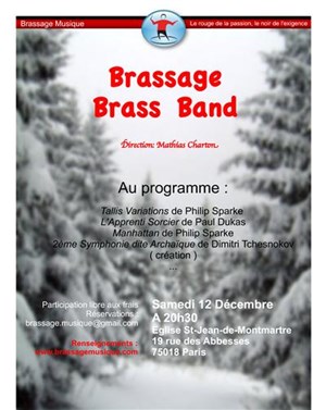 Affiche de Concert de Noël du Brassage Brass Band