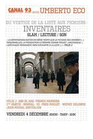 Affiche de Du vertige de la liste aux fichiers: Inventaires