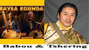 Affiche de 55b55 – conférence de bandung - rencontres afrique asie - concert :  Babou Diébaté  & Tshering Wangdu