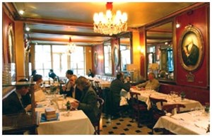 Affiche de Diner au Procope et Illuminations de Paris