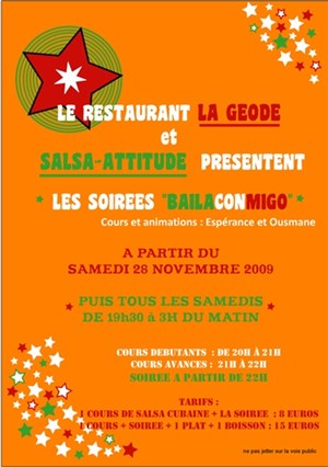 Affiche de Soirée salsa Bailaconmigo