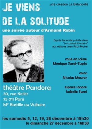 Affiche de Je viens de la solitude