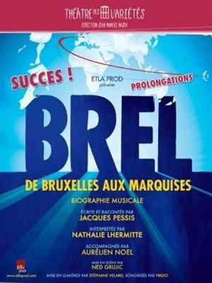 Affiche de Brel, de Bruxelles aux Marquises