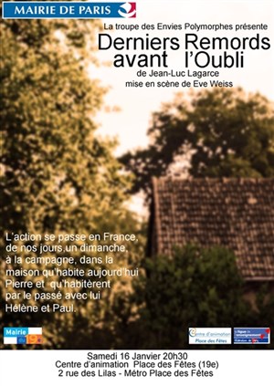 Affiche de Derniers Remords Avant L'oubli | Théâtre du Centre